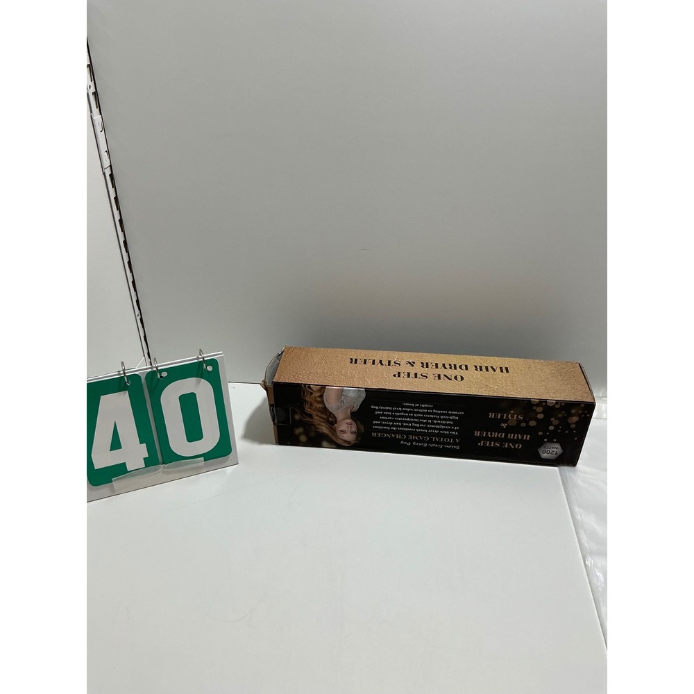 One Step Hair Dryer and Styler 1200W Ionic Ceramic Hot Air Brush Black Gold